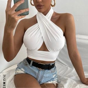 White crop top